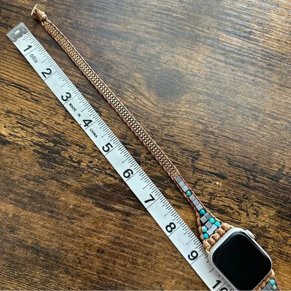 Turquoise Boho Natural Stone Apple Watch Strap - Picture 10 of 11